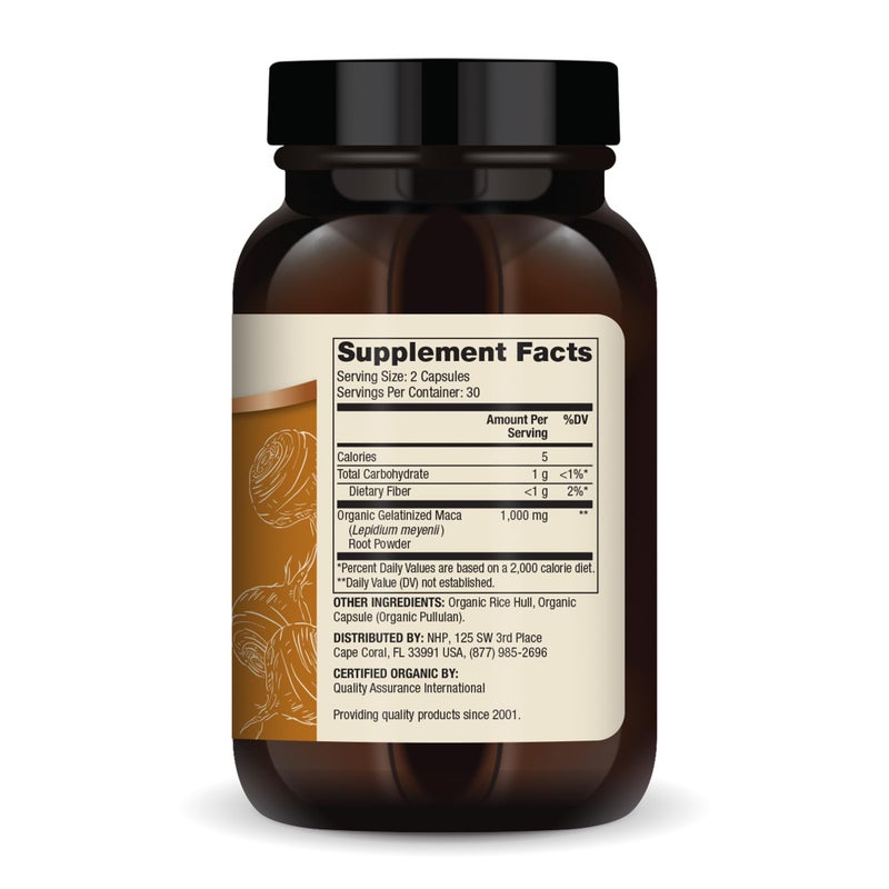 Dr. Mercola Organic Maca Gelatinized Dietary Supplement, 30 Servings (60 Capsules), Non GMO, Gluten Free, Soy Free, USDA Organic - Image 2